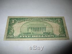$5 1929 Le Mars Iowa IA National Currency Bank Note Bill Ch. #2728 FINE RARE