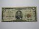 $5 1929 Lewiston Maine Me National Currency Bank Note Bill Charter #330 Fine+