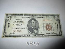 $5 1929 Lynbrook New York NY National Currency Bank Note Bill! Ch. #11603 VF