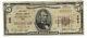$5. 1929 Mt. Pleasant, Iowa National Currency Bank Note Bill Ch. #299