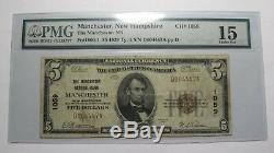 $5 1929 Manchester New Hampshire NH National Currency Bank Note Bill Ch. #1059