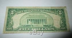 $5 1929 Miami Florida FL National Currency Bank Note Bill! Ch. #13570 Fine