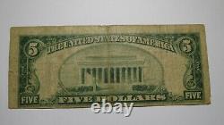 $5 1929 Mountville Pennsylvania PA National Currency Bank Note Bill #3808 RARE