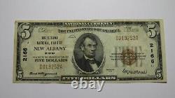 $5 1929 New Albany Indiana IN National Currency Bank Note Bill Ch. #2166 VF