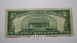 $5 1929 New Albany Indiana IN National Currency Bank Note Bill Ch. #2166 VF