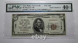 $5 1929 New Paltz New York NY National Currency Bank Note Bill! Serial Number 2