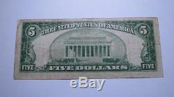 $5 1929 Newton New Jersey NJ National Currency Bank Note Bill Ch. #925 FINE