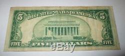 $5 1929 North Vernon Indiana IN National Currency Bank Note Bill! Ch. #4678 VF