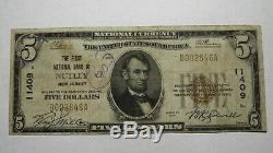 $5 1929 Nutley New Jersey NJ National Currency Bank Note Bill! Ch. #11409 RARE