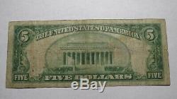 $5 1929 Nutley New Jersey NJ National Currency Bank Note Bill! Ch. #11409 RARE