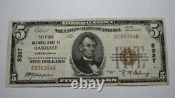 $5 1929 Oakdale Pennsylvania PA National Currency Bank Note Bill Ch. #5327 VF+