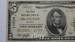 $5 1929 Okawville Illinois IL National Currency Bank Note Bill Ch. #11754 FINE
