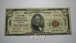 $5 1929 Paintsville Kentucky KY National Currency Bank Note Bill! Ch #13023 RARE
