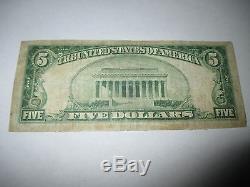 $5 1929 Palisades Park New Jersey NJ National Currency Bank Note Bill #11909