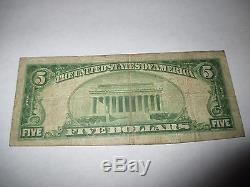 $5 1929 Pleasantville New Jersey NJ National Currency Bank Note Bill #12510 RARE