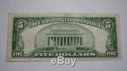 $5 1929 Port Jervis New York NY National Currency Bank Note Bill Ch. #94 RARE