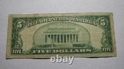 $5 1929 Redwood City California CA National Currency Bank Note Bill! #7279 FINE