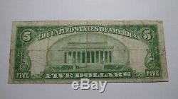 $5 1929 Reno Nevada NV National Currency Bank Note Bill! Ch. #8424 FINE! RARE