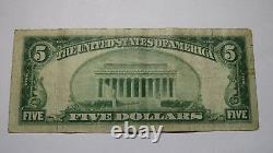 $5 1929 Riverside California CA National Currency Bank Note Bill Ch. #8907 FINE