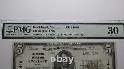 $5 1929 Rockland Maine ME National Currency Bank Note Bill Ch. #1446 VF30 PMG