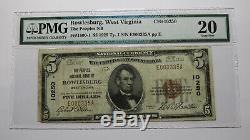 $5 1929 Rowlesburg West Virginia WV National Currency Bank Note Bill! Ch. #10250