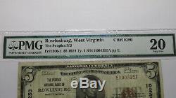 $5 1929 Rowlesburg West Virginia WV National Currency Bank Note Bill! Ch. #10250