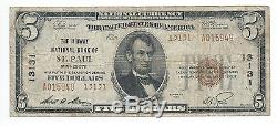 $5. 1929 ST. PAUL Minnesota National Currency Bank Note Bill Ch. #13131