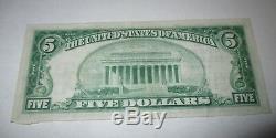 $5 1929 San Mateo California CA National Currency Bank Note Bill! Ch. #9424 VF