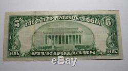 $5 1929 Santa Monica California CA National Currency Bank Note Bill Ch #12787 VF