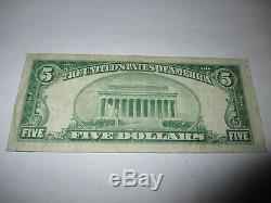 $5 1929 Shelburne Falls Massachusetts MA National Currency Bank Note Bill! #1144