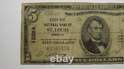 $5 1929 St. Louis Missouri MO National Currency Bank Note Bill! Ch. #13264