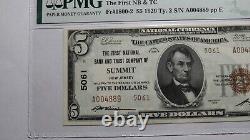 $5 1929 Summit New Jersey NJ National Currency Bank Note Bill #5061 AU58 PMG