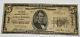 $5 1929 Union Springs Alabama Al National Currency Bank Note Bill Ch. #7467 Rare