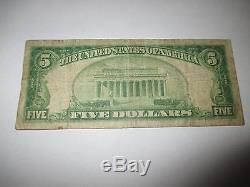 $5 1929 Vergennes Vermont VT National Currency Bank Note Bill Ch. #1364 FINE