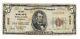 $5. 1929 Wheaton Minnesota National Currency Bank Note Bill Ch. #6035