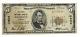 $5. 1929 Wilmette, Illinois National Currency Bank Note Bill Ch. #10828