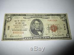 $5 1929 Whitinsville Massachusetts MA National Currency Bank Note Bill #769 Fine