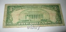 $5 1929 Whitinsville Massachusetts MA National Currency Bank Note Bill #769 Fine