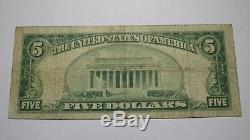 $5 1929 Whittier California CA National Currency Bank Note Bill! Ch. #7999 FINE