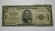 $5 1929 Wyoming Illinois Il National Currency Bank Note Bill Charter #6629 Rare