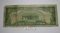 $5 1929 Wyoming Illinois IL National Currency Bank Note Bill Charter #6629 RARE