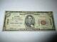 $5 1929 Youngstown Ohio Oh National Currency Bank Note Bill Ch. #13586 Fine