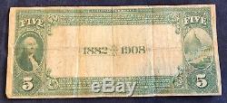$5 National Currency Series 1882 Nat'l Shawmut Bank of Boston Free Ship USA