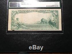 50.00 National Currency Los Angeles FNT&S Bank PMG Vf 25 Large Rare