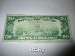 $50 1929 Dayton Ohio OH National Currency Bank Note Bill! Ch. #2604 VF! Winters