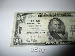 $50 1929 Duluth Minnesota MN National Currency Bank Note Bill! Ch #9327 Fine