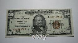 $50 1929 Kansas City Missouri National Currency Federal Reserve Bank Note Bill