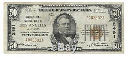 $50. 1929 LOS ANGELES CALIF National Currency Bank Note Bill Ch. #2491