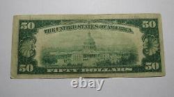 $50 1929 Mansfield Ohio OH National Currency Bank Note Bill Ch. #2577 RARE