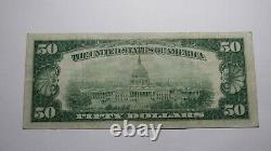 $50 1929 New York City NY National Currency Bank Note Bill! Federal Reserve VF